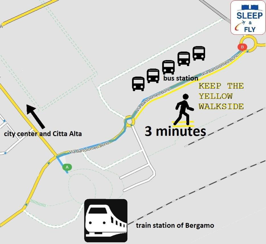 דירות ברגמו Sleep & Fly Bgy Airport-Station-Center מראה חיצוני תמונה